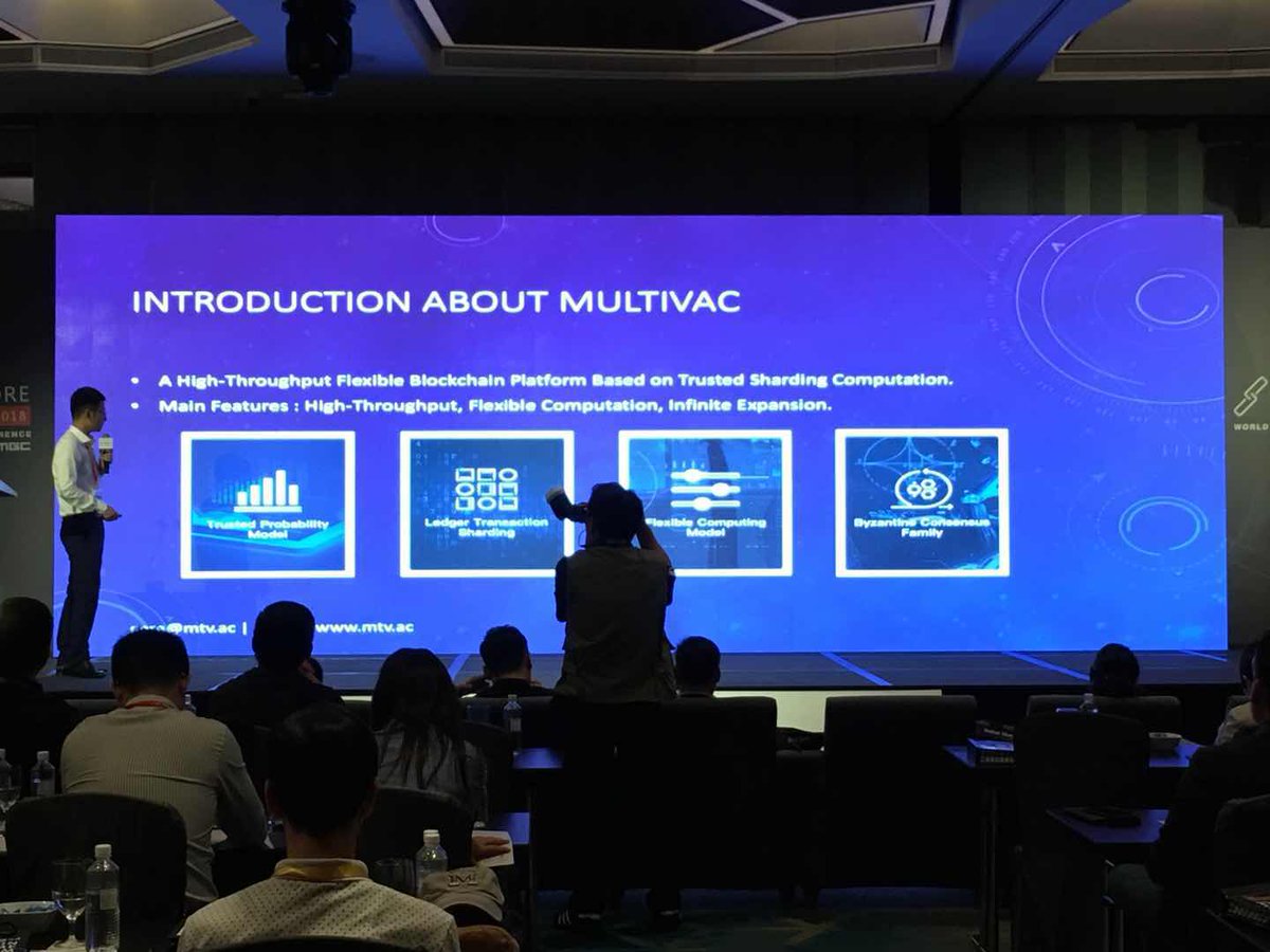 MultiVAC_Global's tweet photo. CEO had a talk about some project details on World Blockchain Conference in Singapore. https://t.co/A4e338Wj1e