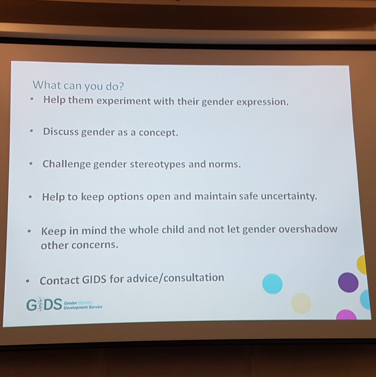 MindDevon's tweet image. #lostintransition GIDS advice to us... what can we do? Be affirmative and listen! Allow space for curiosity and possibility of change. Allow uncertainty. Help them to express themselves. See the whole person, not just the #gender aspect. Seek advice from GIDS!