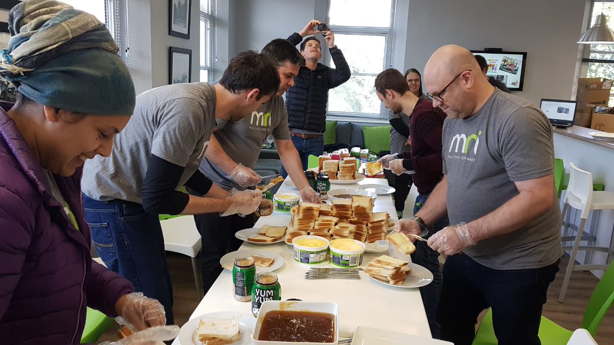 MDA_Prop_Sys's tweet photo. Ready, set…GO! The sandwich sprint has begun. Our 3 (Cape Town, MDA Joburg and PropSys) offices are challenging each other…who can make the most sandwiches for #mandeladay in 7 minutes? Winner takes all! Who is your money on? https://t.co/7HKRdjsiQd