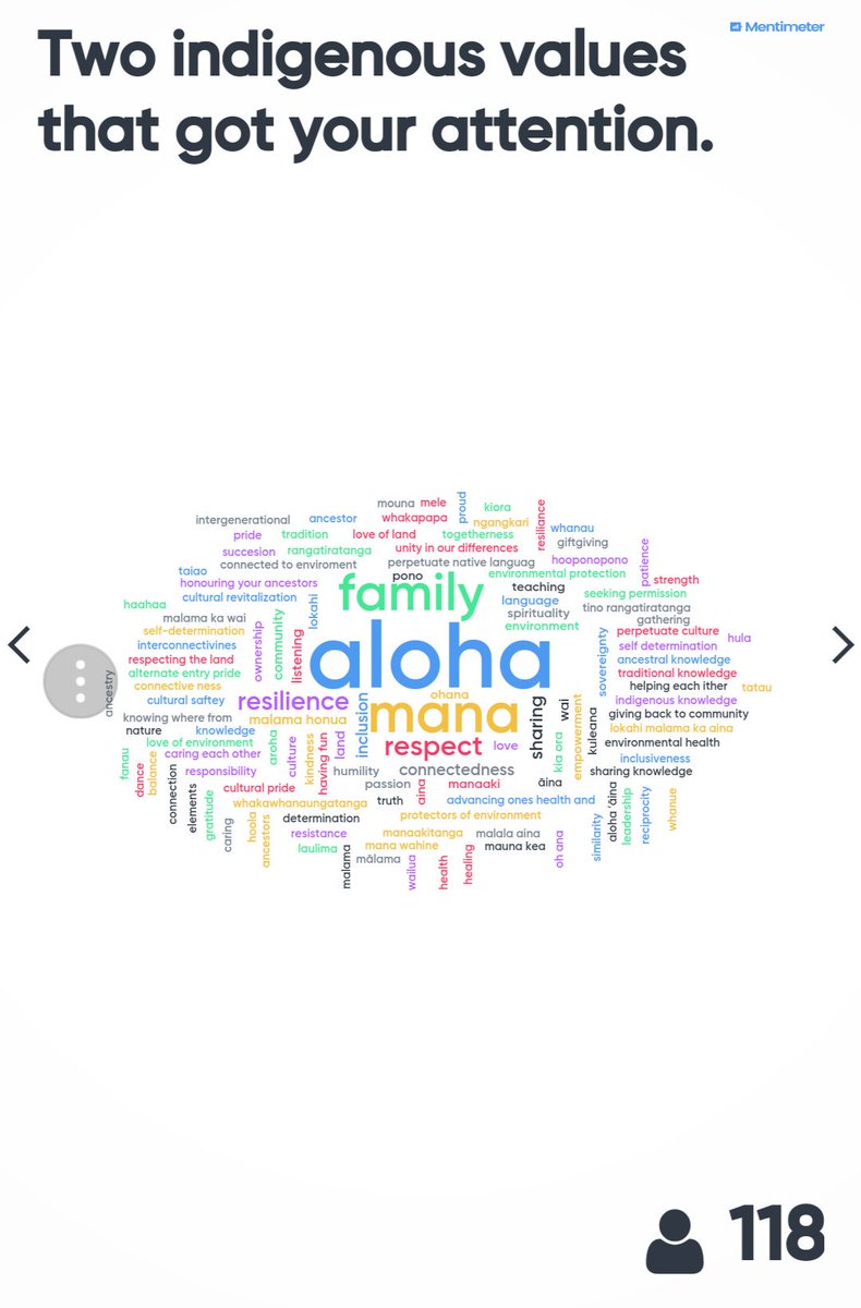 Two indigenous values #PRIDOC2018 mentimeter.com/s/53582d1eaf95…
