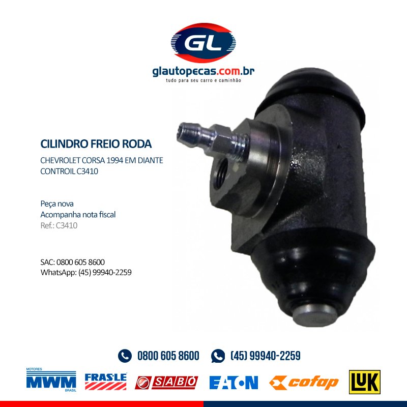 glautopecas's tweet photo. Cilindro Freio Roda Chevrolet Corsa 1994 em diante Controil C3410
Confira em https://t.co/kysqTFmRr5 https://t.co/MnE4Y5d1HV