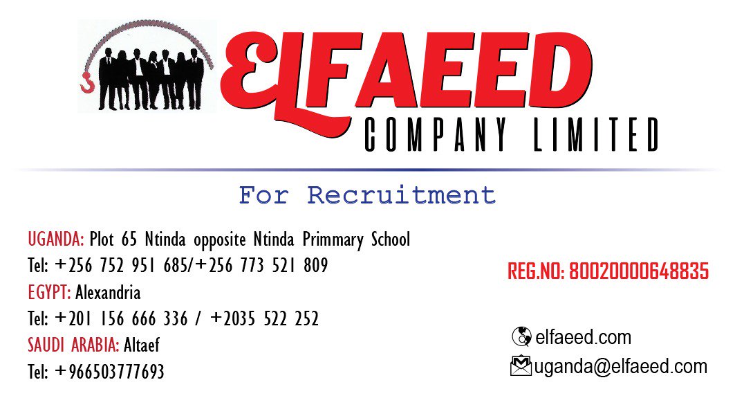 AlfaeedCo2010's tweet photo. #elfaeed_company_ltd_uganda
#الاستقدام_من_اوغندا https://t.co/jcRuX7BEq1