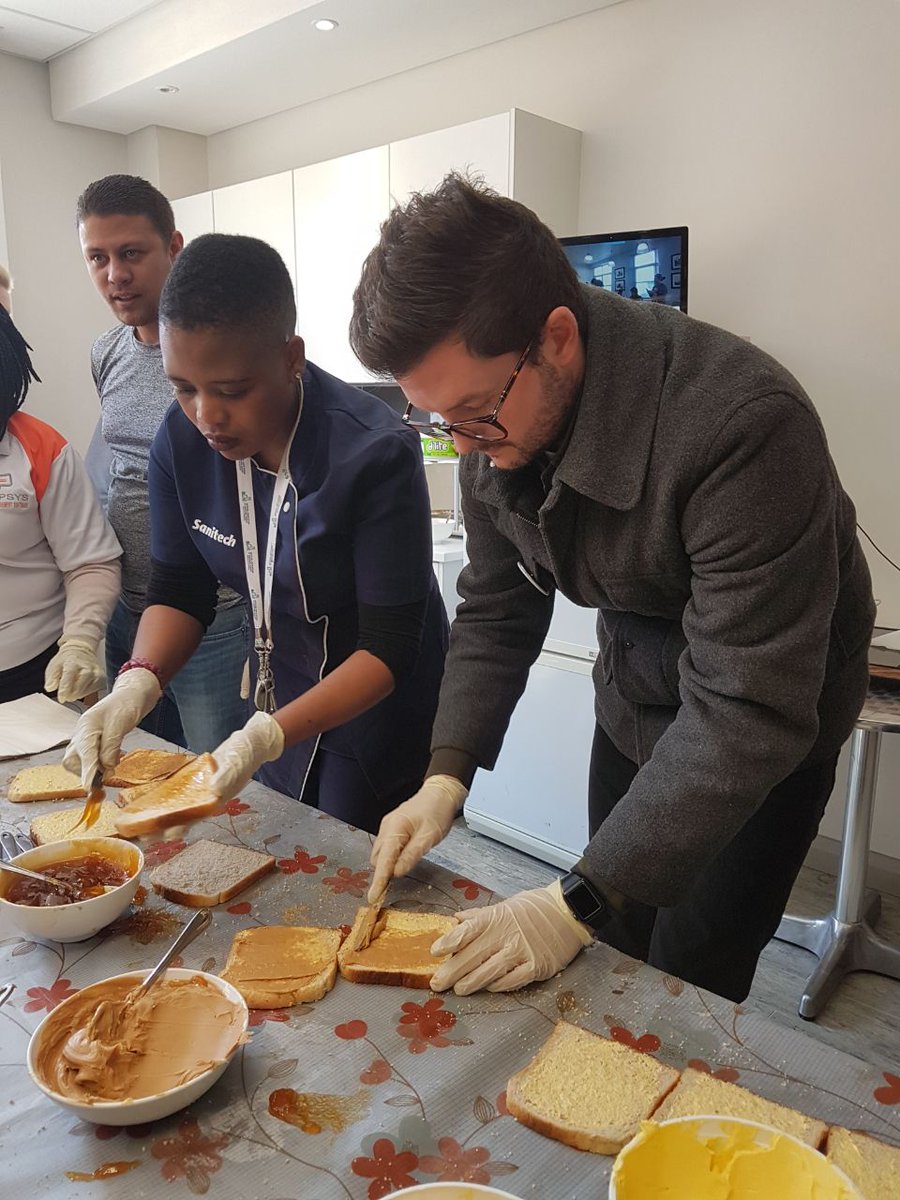 MDA_Prop_Sys's tweet photo. We're having a blast as a team using our #67minutes to create sandwiches for #MandelaDay.  PropSys and MDA unite to #makeadifference! @mrisoftware https://t.co/mtHtoQe9CR
