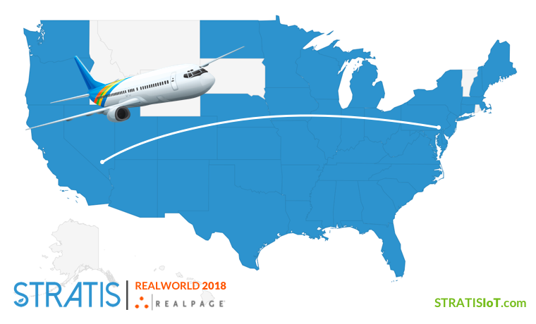 STRATISIoT's tweet photo. We are on our way back to #Philly. Thank you @RealPage for yet another awesome #RealWorld18! Hope to see you all next year! | It might be too late to see in #LasVegas but check us out.... https://t.co/1UJYBhHaa9 | #MultiFamily #IoT #SmartCities #RWVegas18 #FacilitiesIoT https://t.co/5H86T1WAHg