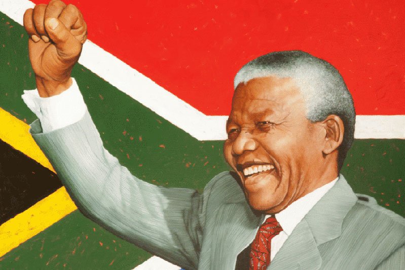 jaarreaza's tweet photo. A cien años del nacimiento de Nelson Mandela: gigante y valiente en las batallas por la igualdad; digno e incólume en la resistencia; comprensivo, justo y generoso para la Paz. Un líder de la libertad y el socialismo en África, en toda la humanidad y para todos los tiempos. https://t.co/ScwM2WEoIc