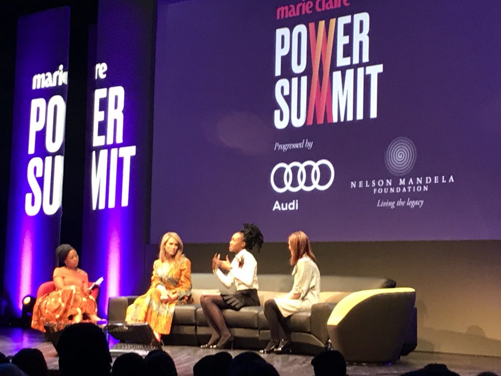 aishapandor's tweet photo. We’ve just had a fantastic panel on environmental impact and responsibility with @ChangeAgentSA, @fumanim and @caradeeyael. This Summit is POWER! #Marieclairepowersummit #MCPowerSummit2018 #MCPowerSummit https://t.co/DkzCE9hLsY
