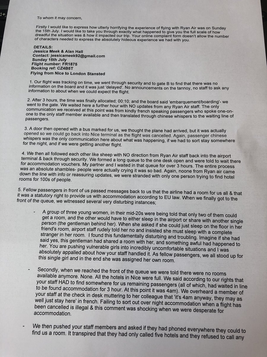 Jess_Meek's tweet photo. @Ryanair your form doesn’t have enough characters to express the absolute horror we experienced flying with you this weekend. Letter on its way. And here. For all the see. #refund #ryanair #appalling https://t.co/tFnkdsRuIH