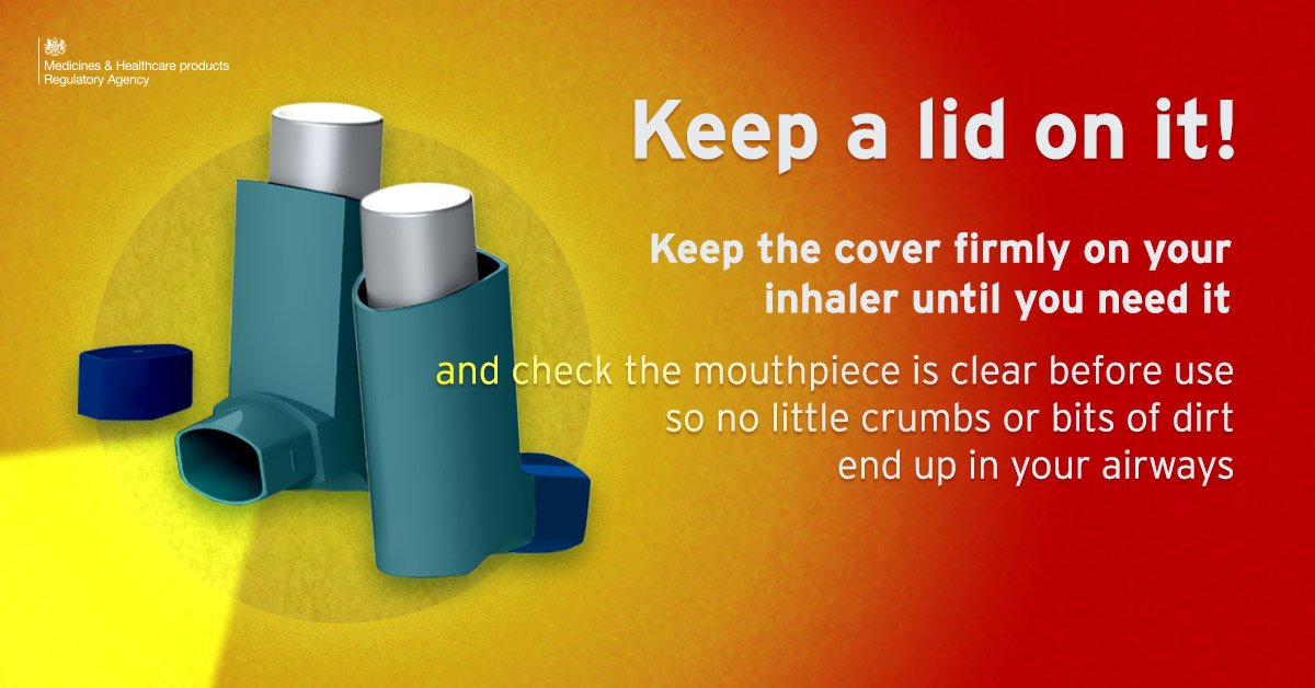 MHRAgovuk's tweet photo. Using an inhaler? 🌬️✔️⬇️ #ThinkPatientSafety #asthma #inhaler https://t.co/aLXw9Ysia8