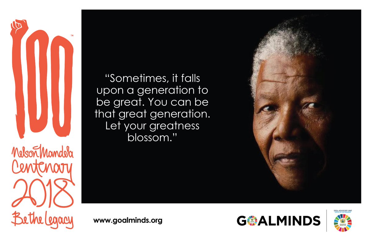 SDGsPresidency's tweet photo. It's #NelsonMandelaDay! He has inspired us to push for #1ActionAgainstPoverty #5GenderEquality #16Peace #10ReducedInequality #8Economicgrowth and more! He shared powerful game changing nuggets of wisdom. #Mandela100 #BeTheLegacy #SDGs2030 #GoalMinds https://t.co/KbdeKHWuW9