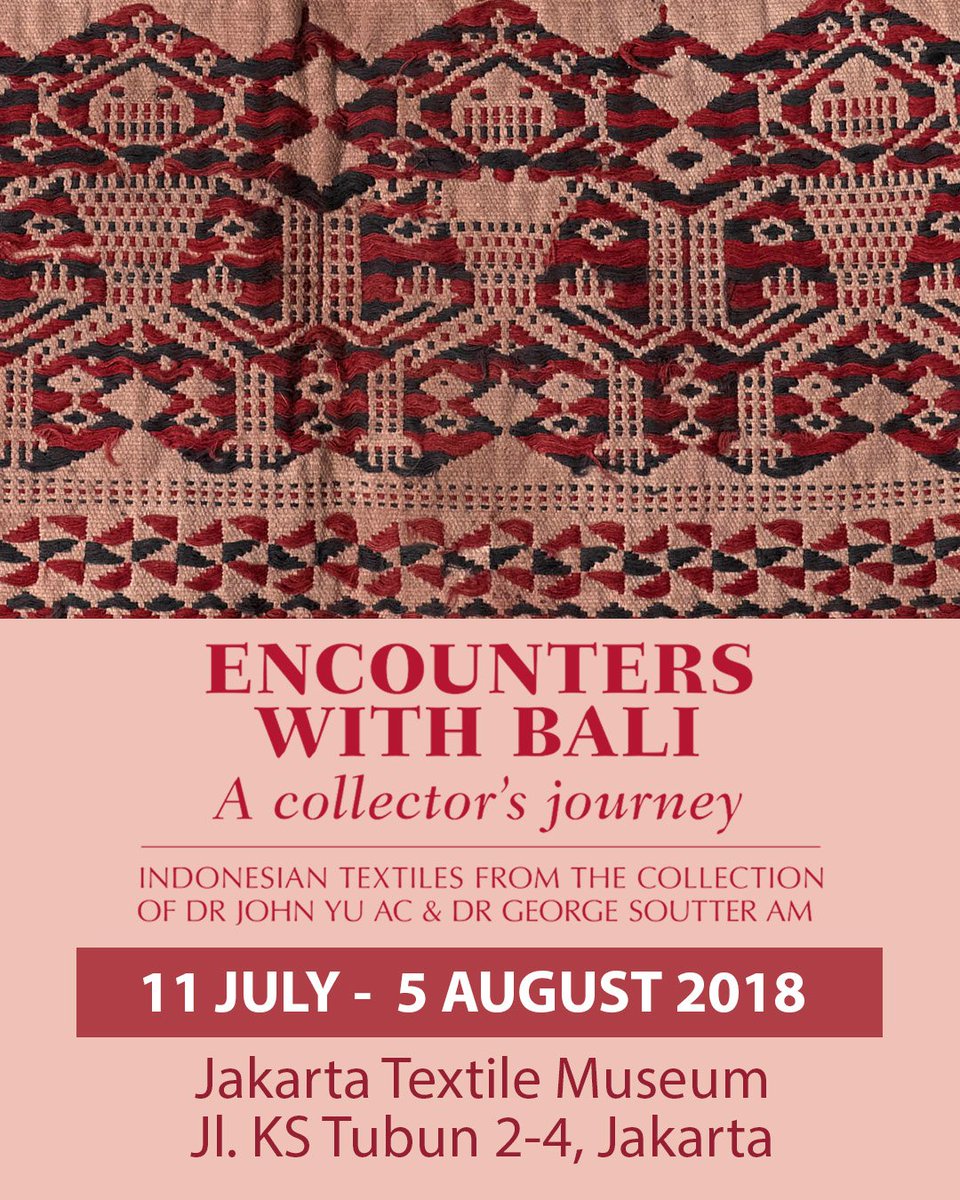 DubesAustralia's tweet photo. Kain dari berbagai daerah di Indonesia yang telah dikumpulkan selama lebih dari 30 tahun oleh dua warga Australia sedang dipamerkan di Museum Tekstil Jakarta. Pameran ini gratis untuk umum hingga 5 Agustus 2018. #DubesJalan https://t.co/85Q9RzIhCc
