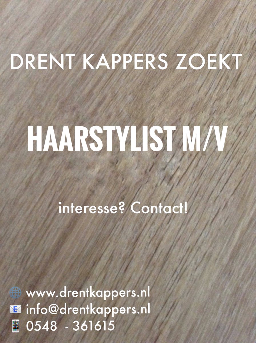 drentkappers's tweet photo. Haarstylist gezocht! #vacature #holten #drentkappers https://t.co/BLSiIXBqpw