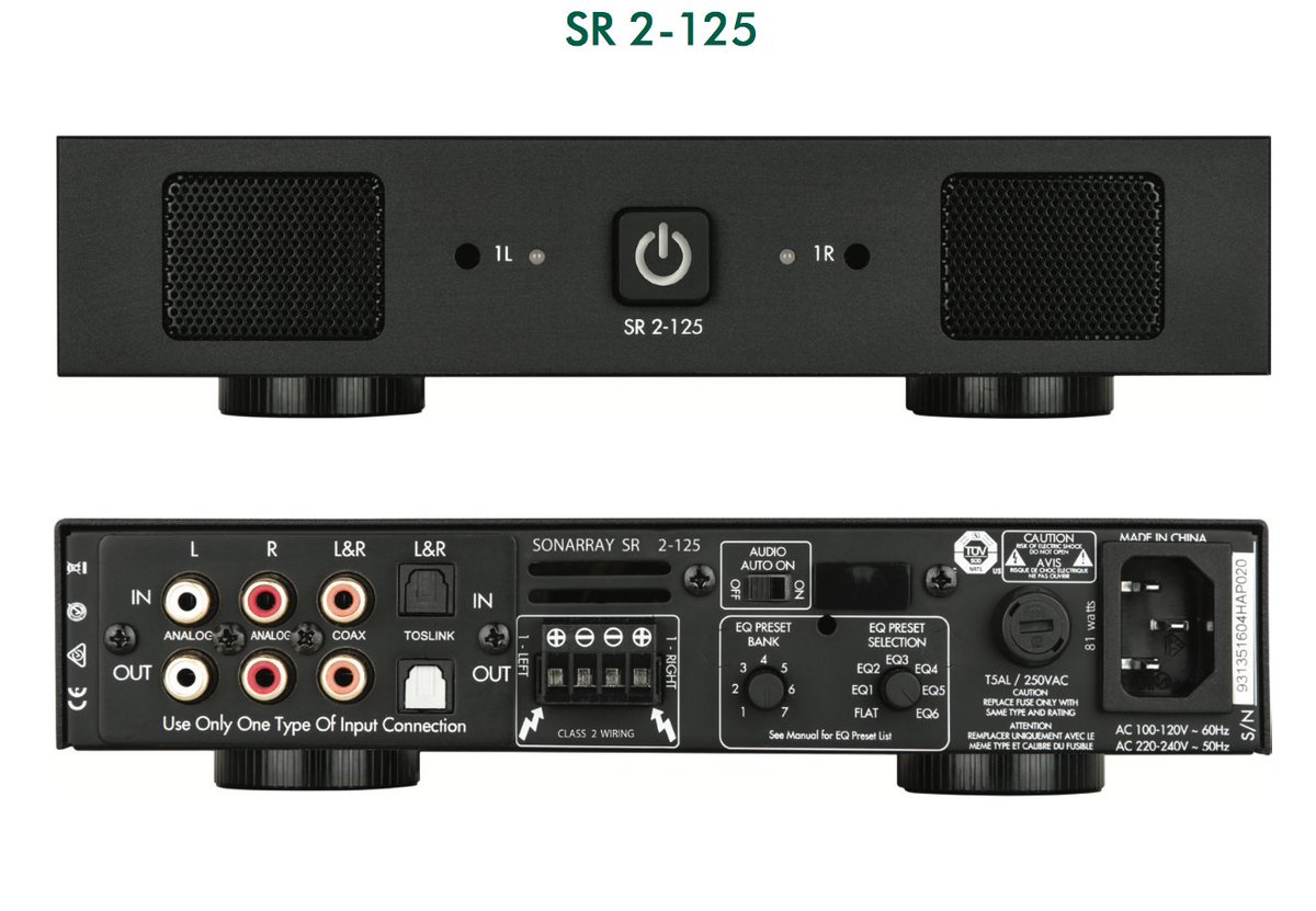 RogerDRamsey's tweet photo. The SR2-125 Sonarray amplifier is purpose built to provide perfect outdoor sound.  The pre-programmed DSP presets can be adjusted to any landscape.  The SONOS CONNECT is the ultimate in allowing your client to play THEIR music from THEIR device in THEIR own outdoor living oasis! https://t.co/xy8in8QDyl