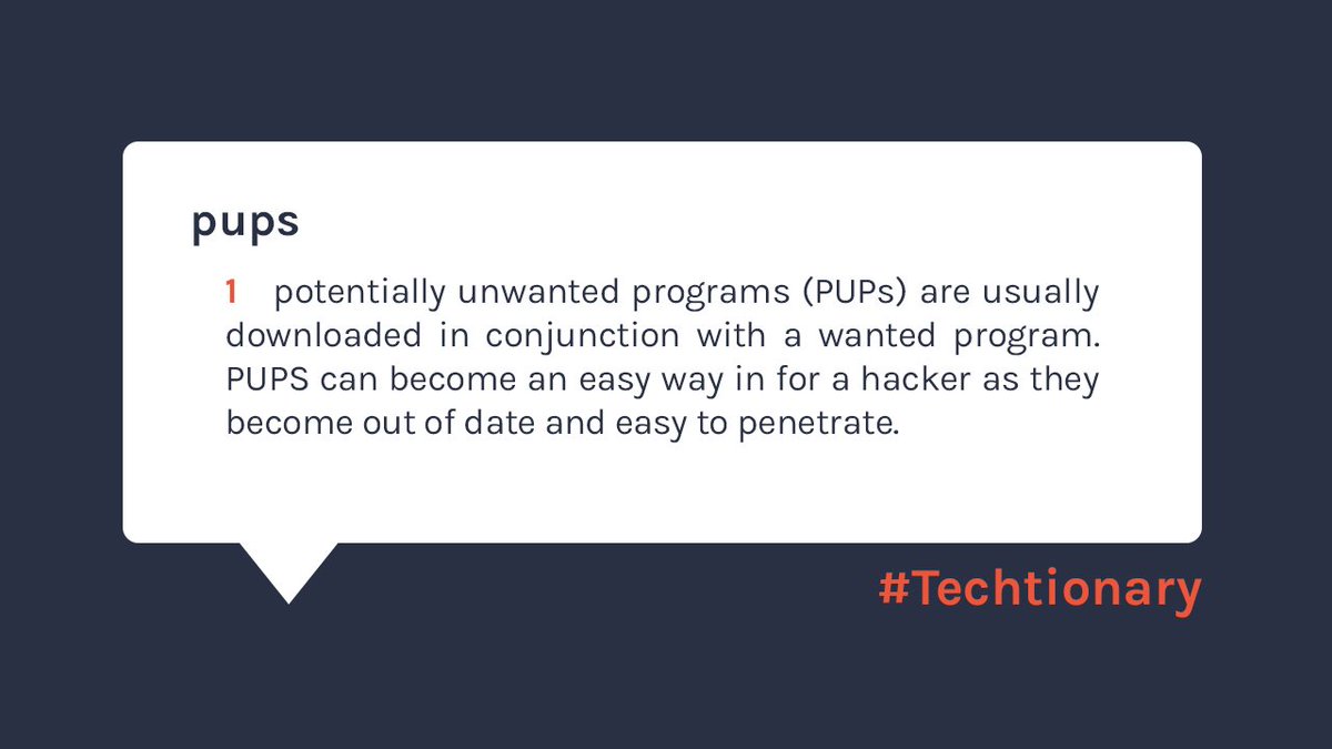 sentisms's tweet image. #PUPs - our tech phrase of the week from the Sentis #Techtionary