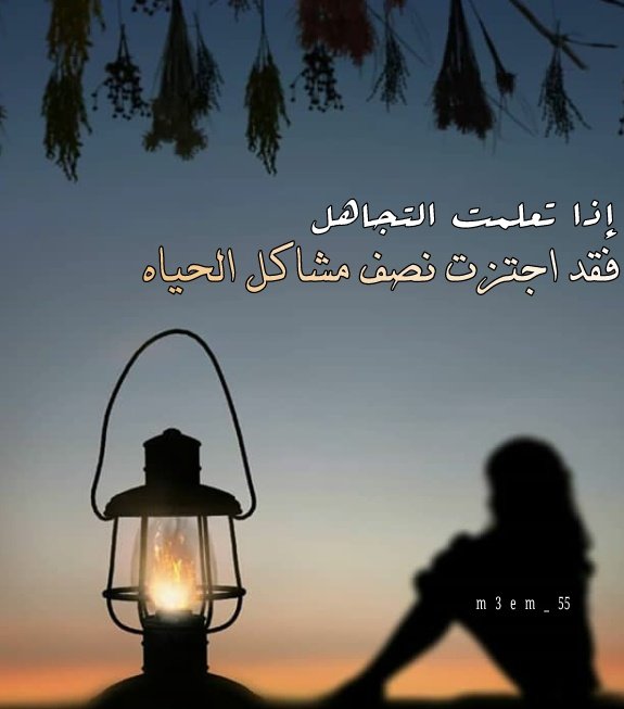 اذا تعلمت التجاهل
فقد اجتزت نصف مشاكل الحياه