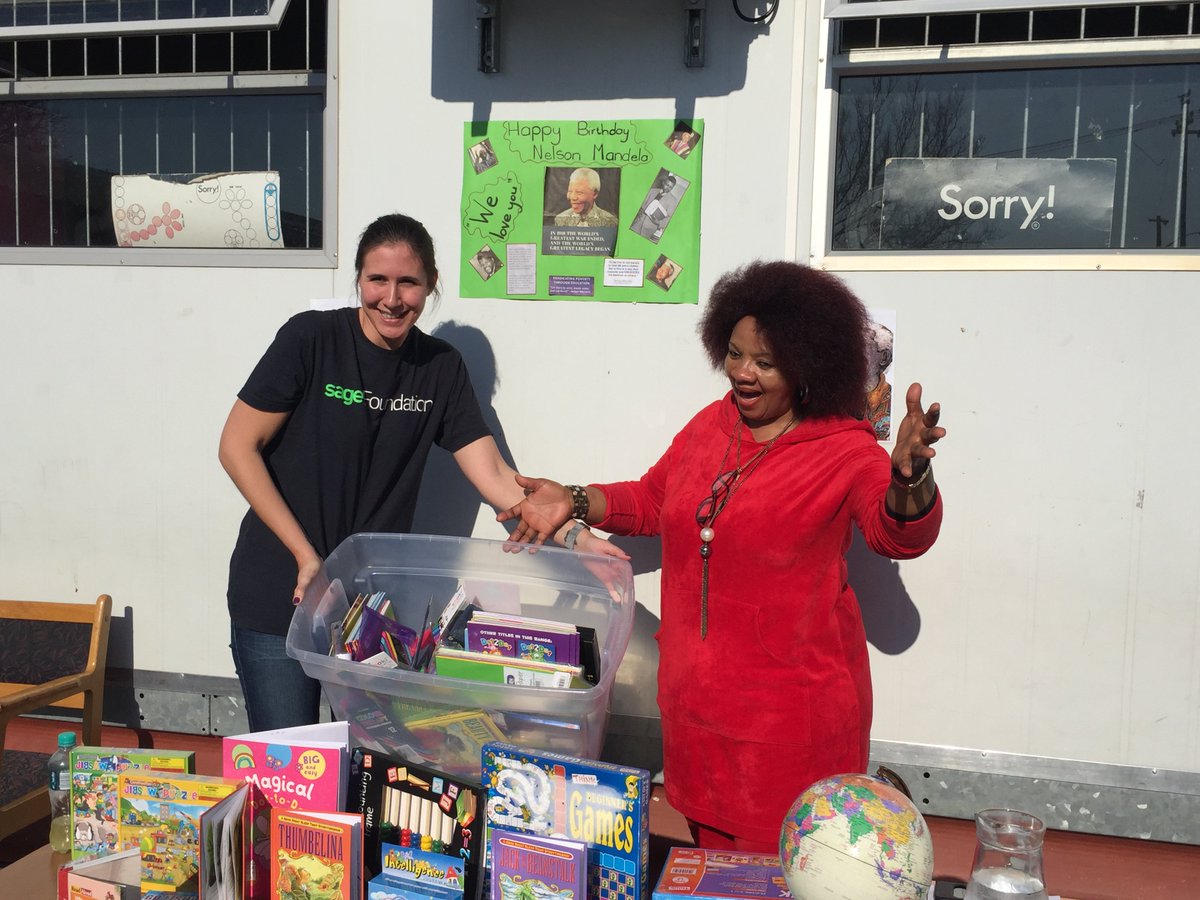 maraisdonovan's tweet photo. #SageFoundation @ St. Pauls Cape Town to hand over stationary. #MandelaDay2018 #SageFoundationVolunteers prepared &amp; packed 670 meals in 3 hour, 21 mins (201 minutes ÷ 67 = 3) #Coincidence?
#LifeatSage #1000Days #Sage
@SageGroupZA @sagefoundation @Jovanderwalt @Kea_N @YvetteChoc https://t.co/twJoyrxBhj