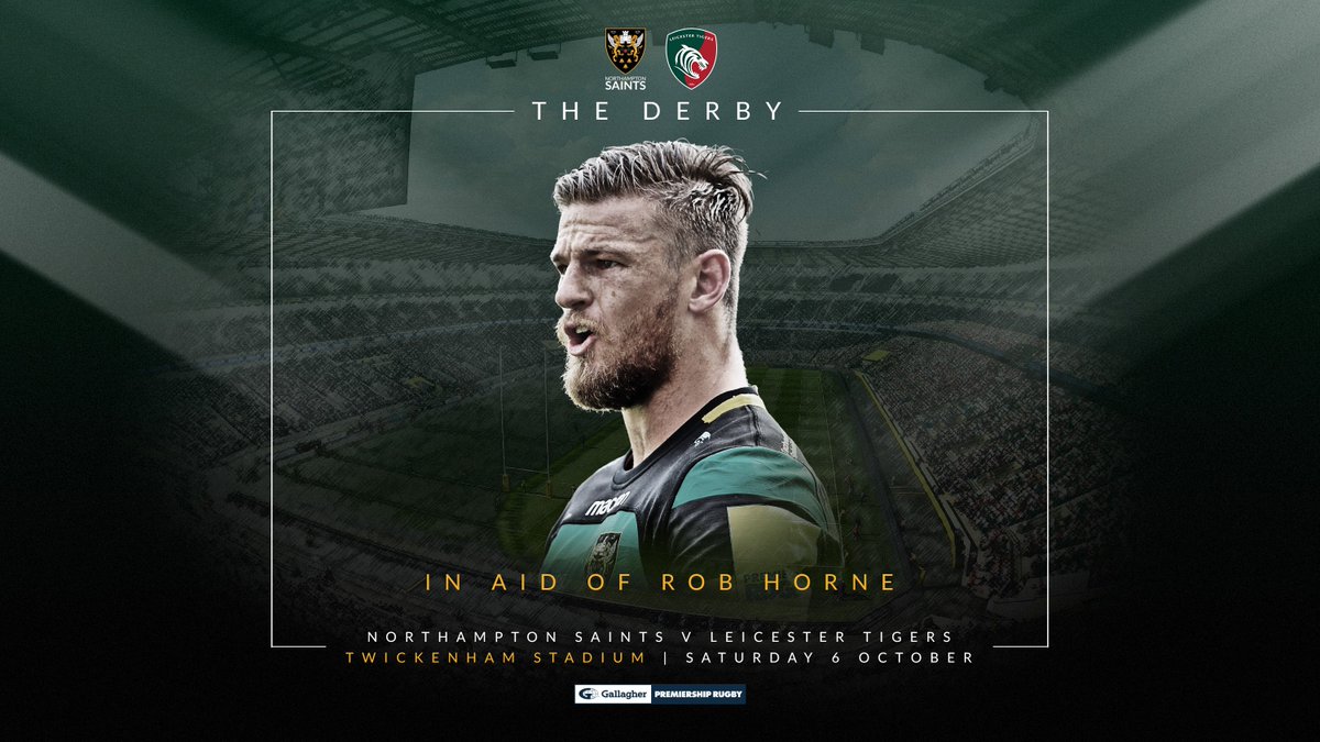 😇🐯 On 6 October, we’re taking The Derby with @LeicesterTigers to Twickenham Stadium for a @premrugby game in aid of Rob Horne Find out more about tickets and how you can support the fundraising at 👉🏼bit.ly/The-Derby-2018