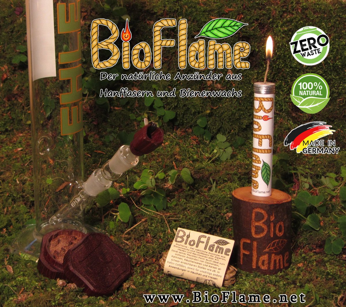 BioFlame_net's tweet photo. BioFlame - Der natürliche Anzünder aus Hanffasern und Bienenwachs, wünscht einen schönen Mittwoch! 🌿🔥 
Erhältlich in gut sortierten Tabak-,Pfeifen-, Zigarrenläden &amp; Headshops oder online unter https://t.co/NvNoTIa59v 
#MadeinGermany 🇩🇪 
#BioFlame #Bowantri #ehle #natural https://t.co/eSBCu4ExB1