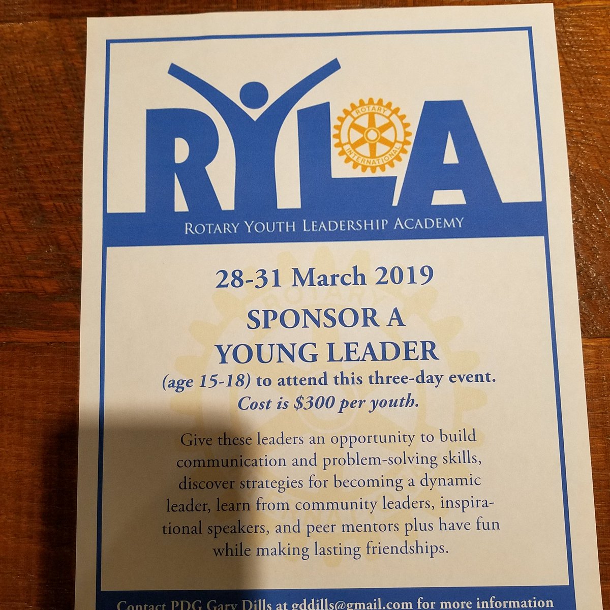 Sponsor an aspiring leader! <a href="/Rotary/">Rotary International</a>