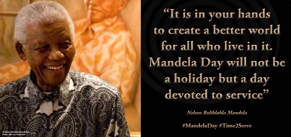 MeanwhileinCana's tweet image. Today marks what would have been Nelson Mandela’s 100th birthday. Celebrate Mandela's life by doing something good to uplift others. #Mandela100