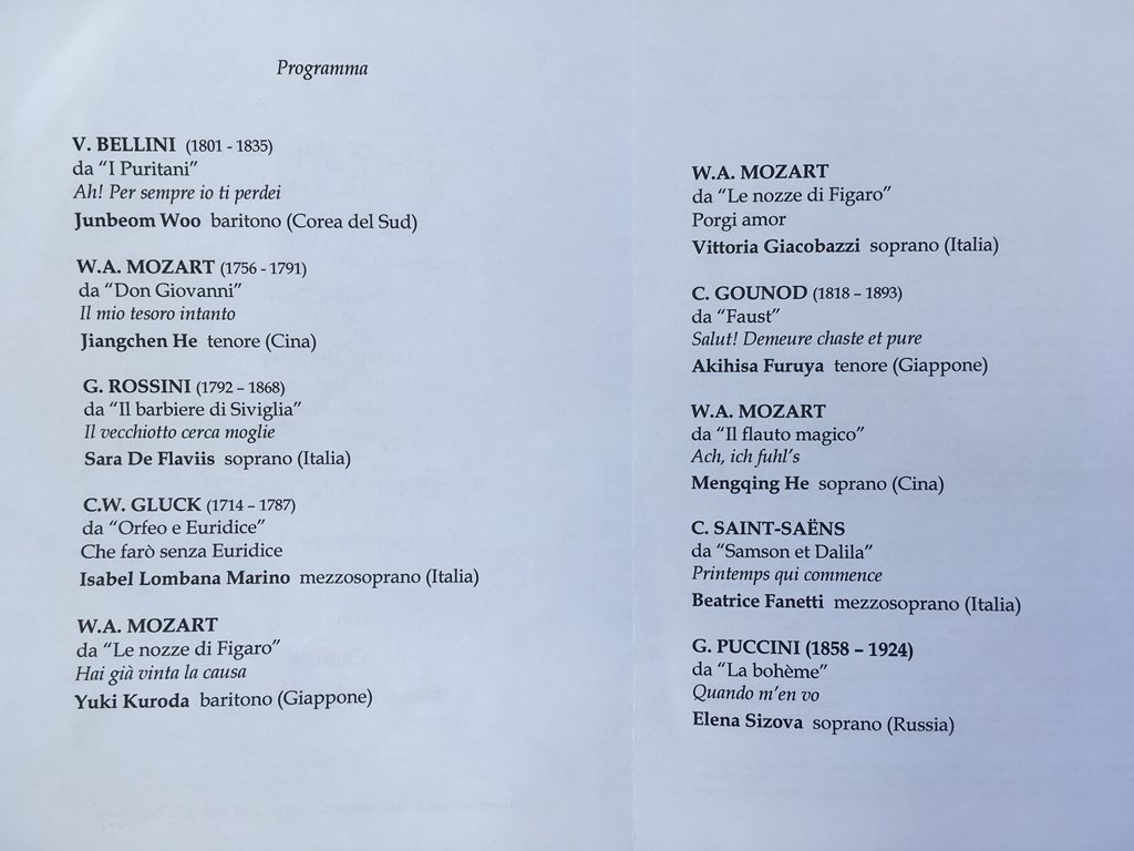 NiccoloTribolo's tweet photo. last Monday: a course of the #chigiana (#opera vocals), docente #williammatteuzzi, "presents results" in San Lucchese, near poggibonsi. Beautiful program ... I think at least one young Lady is one time on a great stage to see. https://t.co/Fkee4nrSkN