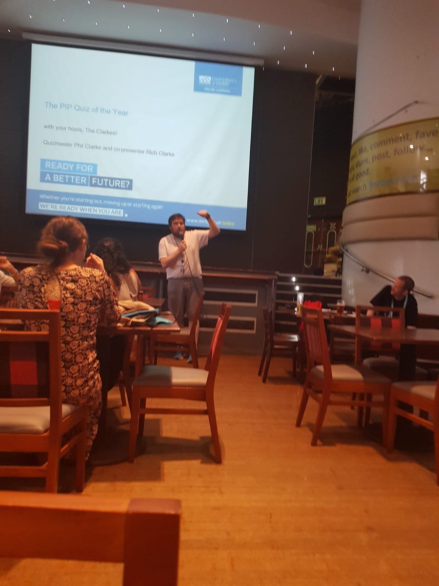 ChloeJo78999956's tweet photo. Quiz night, food, drinks and new friends having a bit of good competition.... #udolpsych #udolpip @Dr_PhilClarke https://t.co/cT7m4lzK0l