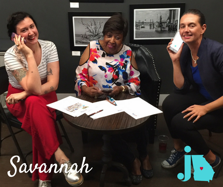 GAWINList's tweet photo. Last night, #gawinlist hosted phone banking parties in Atlanta &amp; Savannah to support #JessicaWalden for #GAHD144 with her runoff election. Within a few hours, the two groups were able to make more than 350 calls! #WINsterhood #WINendorsed https://t.co/ScdmYJimhh https://t.co/sQplZm2AHT