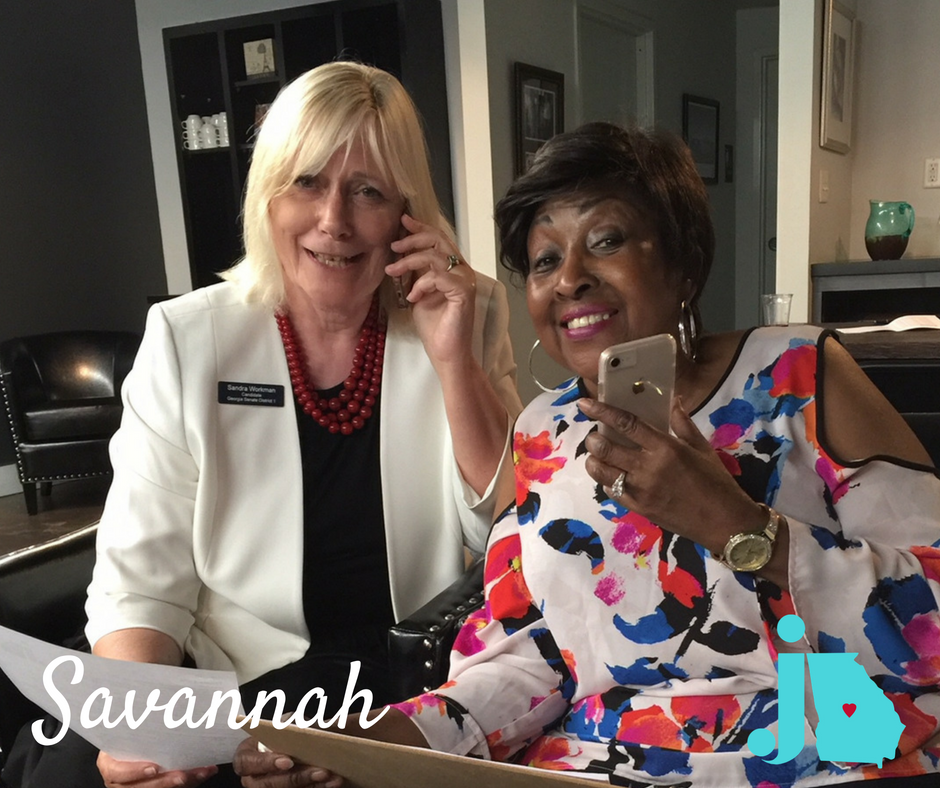 GAWINList's tweet photo. Last night, #gawinlist hosted phone banking parties in Atlanta &amp; Savannah to support #JessicaWalden for #GAHD144 with her runoff election. Within a few hours, the two groups were able to make more than 350 calls! #WINsterhood #WINendorsed https://t.co/ScdmYJimhh https://t.co/sQplZm2AHT
