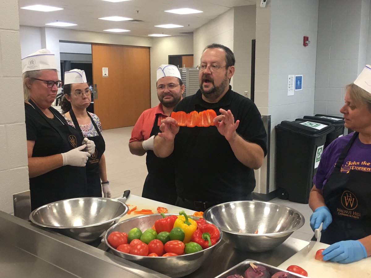 TheSummit_FW's tweet photo. Always fun to see our teachers at the Thriving Teachers Symposium enjoy the #FajitaFactory led by #CookSpring member, Walnut Hill Catering. Thanks to Executive Chef, Jim Huffman, for a fun team building experience! https://t.co/mGCdmoMxgM