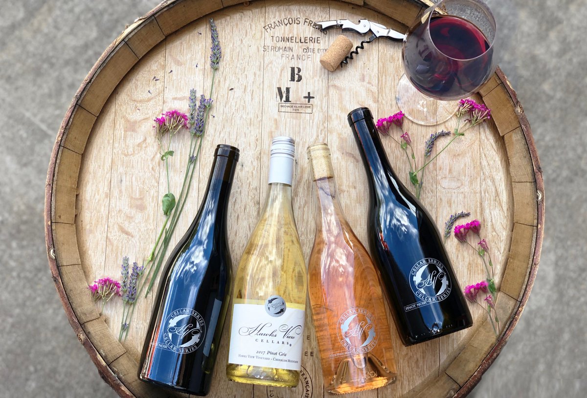 Sneak peek of a new Pinot Noir releasing soon… What’s your favorite Hawks View wine? #HawksViewWinery
