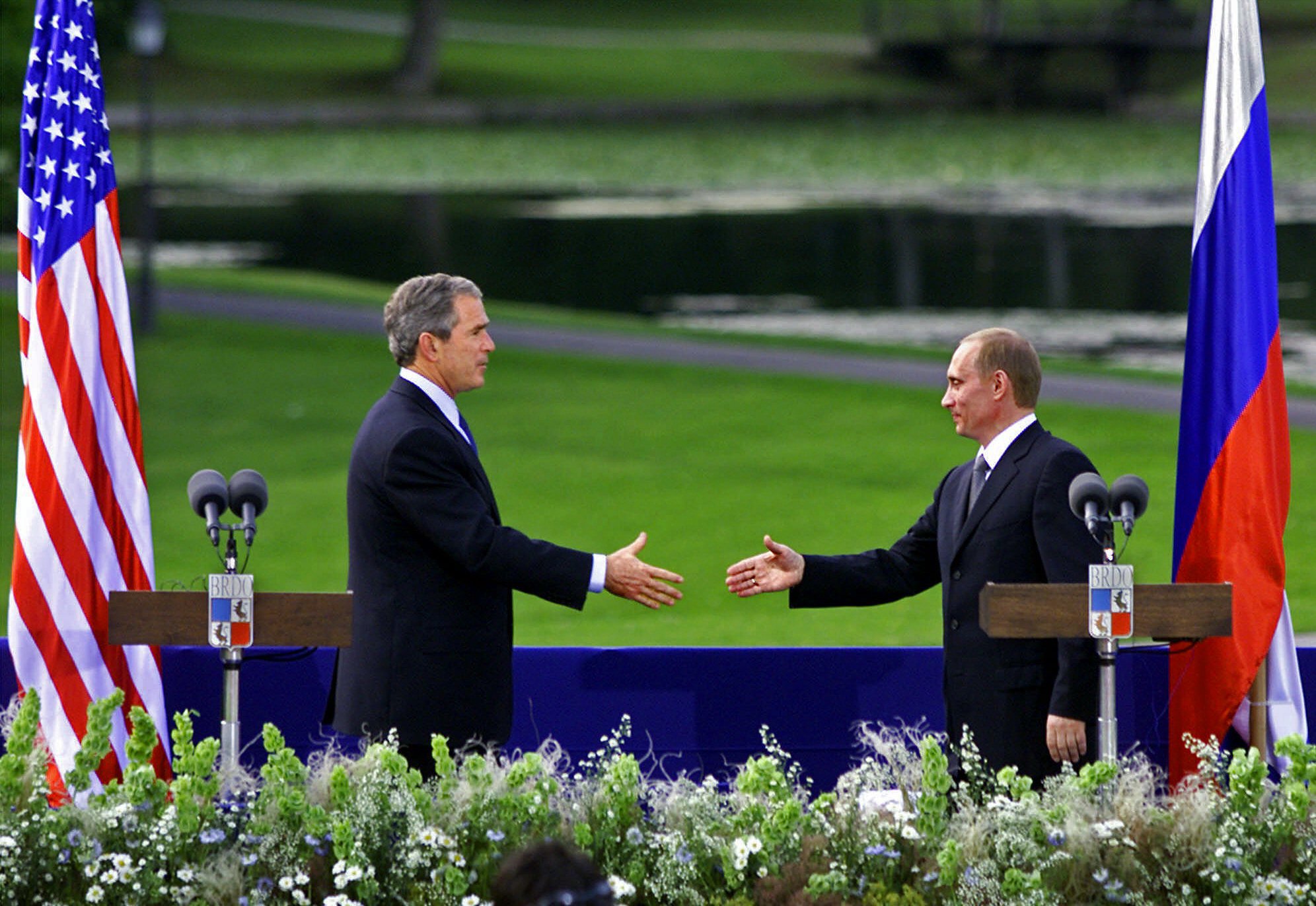 Путин и Буш 2001