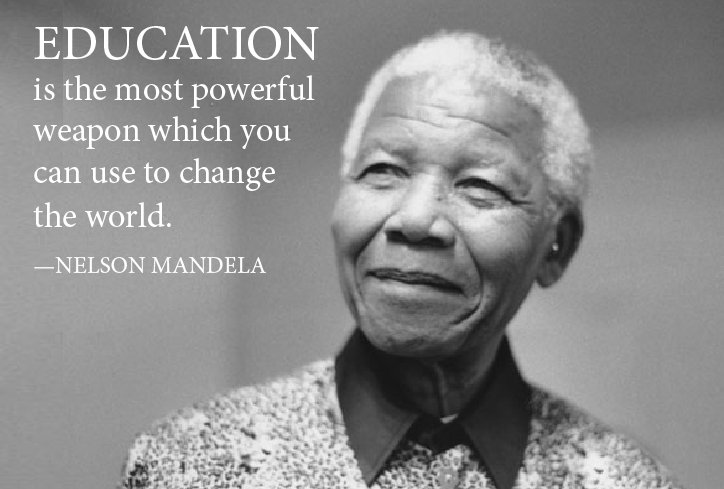 Remembering Nelson Mandela's passion for justice, equality, and #education. 

#MandelaDay