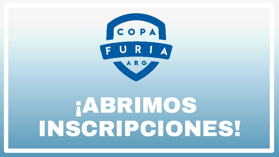 ¡ABRIMOS INCRIPCIONES!

A partir de hoy abrimos inscripciones para nuestra Copa Individual

📌 Requisitos 

Juntar 20 RT en un tweet nombrandonos

Seguir: <a href="/CopaFuriaARG/">Copa Furia Argentina</a> 
Seguir: @ShootStudios2
Seguir: @ZonaClash 

🏆 Premios

🎖 Revamp 
🎖 Entrada a la Segunda Edición de Paga