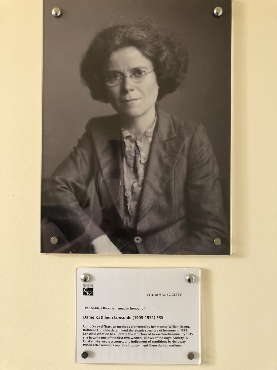 ShannonSNicley's tweet photo. SO EXCITED to be staying in the @ChicheleyHall room named for Dame Kathleen Lonsdale FRS. A lot of carbon researchers don’t know that Lonsdalite, the hexagonal allotrope of carbon, is named after her. #womeninscience #SciEcon #ECRchat https://t.co/iEBgKow1W6