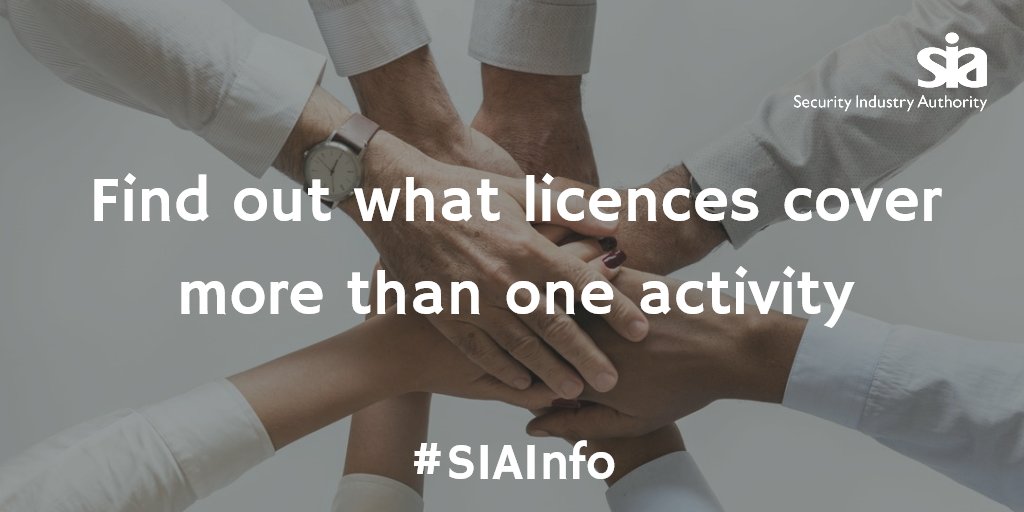 SIAuk's tweet photo. Check out our licensing integration matrix on our website - it shows where a licence may be used to cover more than one activity: https://t.co/KNyd3Vlskp #SIAInfo https://t.co/Jki94Shl3O