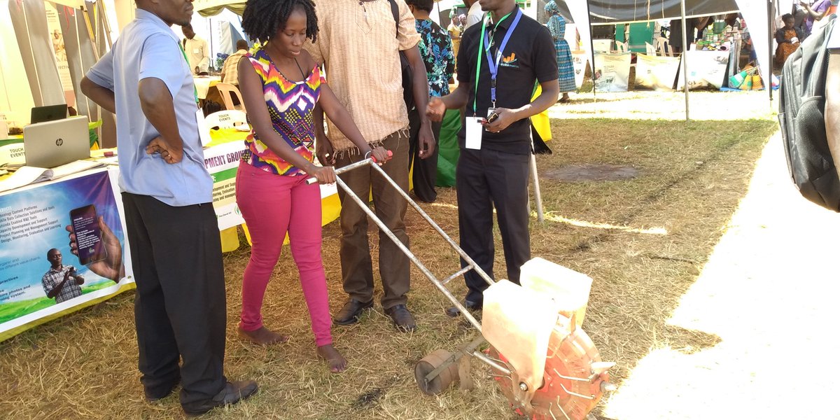 Gutsinda's tweet photo. Agriculture made easier. Here is a seed planter,its used in planting seed as well as add manure.all this and more in the agriculture jinja show #AgricShowUG2018 #AgricShowUG18 #agriculture https://t.co/Q32081c14s