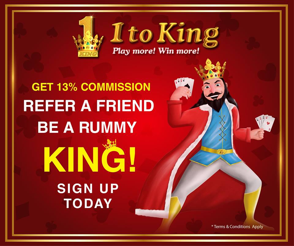 1toking's tweet photo. ♠️♦️No more excitement in Rummy? 🤔
Get 13% commission ♥️ 
On referring a friend 🤗
👑To be a Rummy King!!👑
Go to 1 To King , Sign Up Now!! 👍
Visit Us Now: https://t.co/6RD2lL1AuT
#playmore #winmore #1toking #onlinerummy #playrummy #playonlinerummy #1tokingrummy https://t.co/gLpcVj5YAV