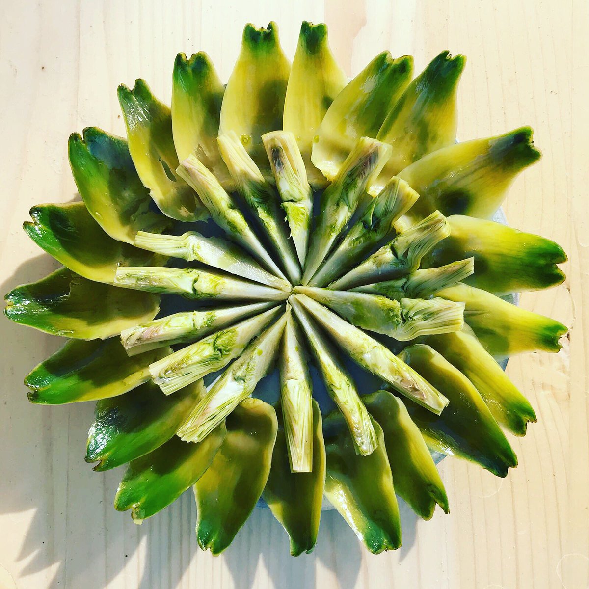 Artichoke simmered in truffle juice