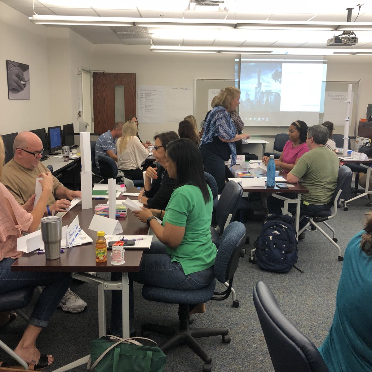 mr_n_casas's tweet photo. First day of Carnegie Implementation training! Teachers digging into strategies to increase student engagement. #FISDlearns #FriscoMath #FISDSecMath #LongLiveMath https://t.co/JJCCNoISXQ