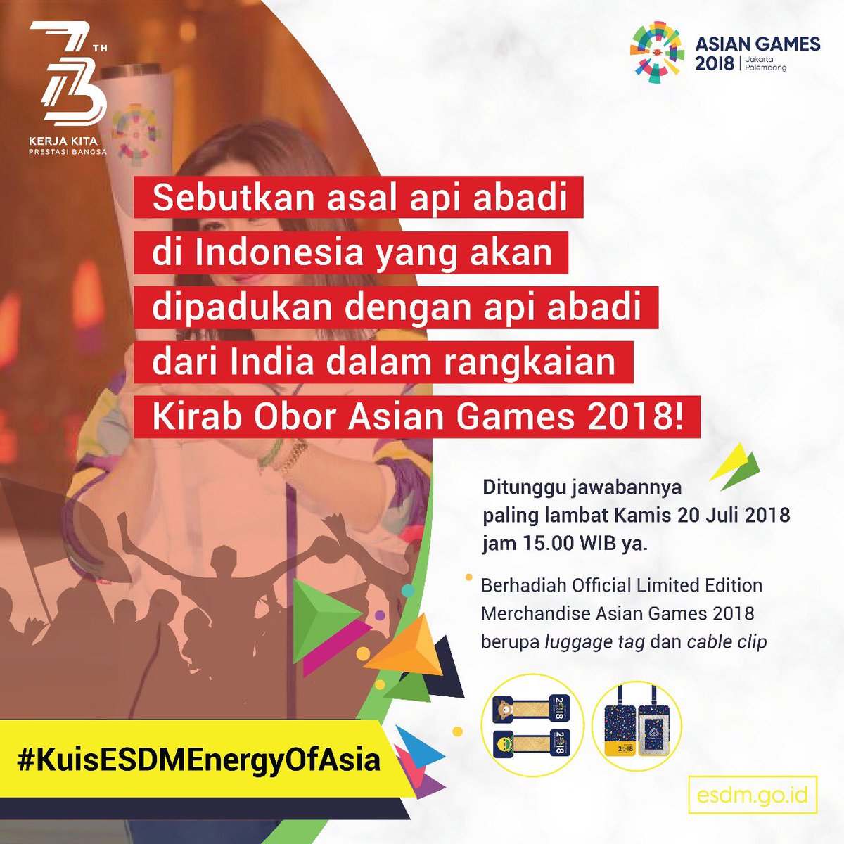 KementerianESDM's tweet photo. Ini dia #kuisesdmenergyofasia minggu ini! 

Cara jawab : reply dengan jawaban lengkap, ajak 5 teman ikutan kuis, dan tagar #kuisesdmenergyofasia ya! https://t.co/lyq64SBddJ