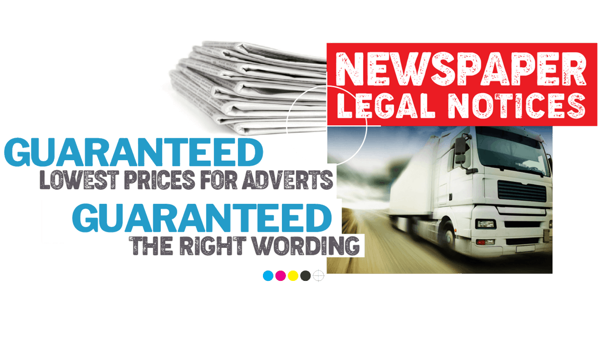 Comm_Motor's tweet photo. https://t.co/h6Dgd1f2Uk Lowest Price Guaranteed for Public Legal Notice Adverts in any UK Newspaper. Call 0800 9989129, or text your post code to 07464 037041 for a quote. https://t.co/f3ctvYTRXJ
