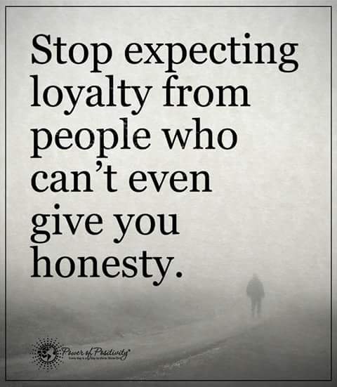 QuoteILoveU's tweet photo. Stop expecting loyalty from people who can't even give you honesty. #Quote https://t.co/EB81Z53NOG