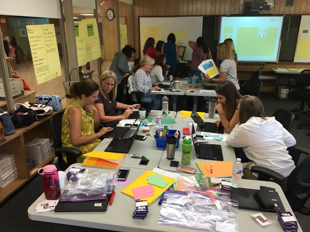 BlessingMahopac's tweet photo. Teachers at work! Making stations materials! #GuidedMathTTT #MathRocksinPac @Ms_Forman_MHS https://t.co/p436bs0gtr