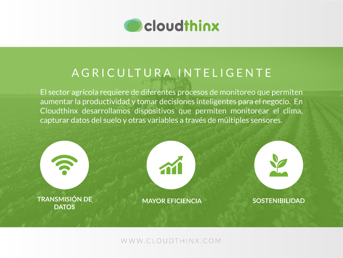 IoTCloudthinx's tweet photo. En Cloudthinx le apostamos a la transformación de la industria agrícola. #SmartAgriculture #IoT https://t.co/IKMCG7gF00 https://t.co/8FchkVInQK