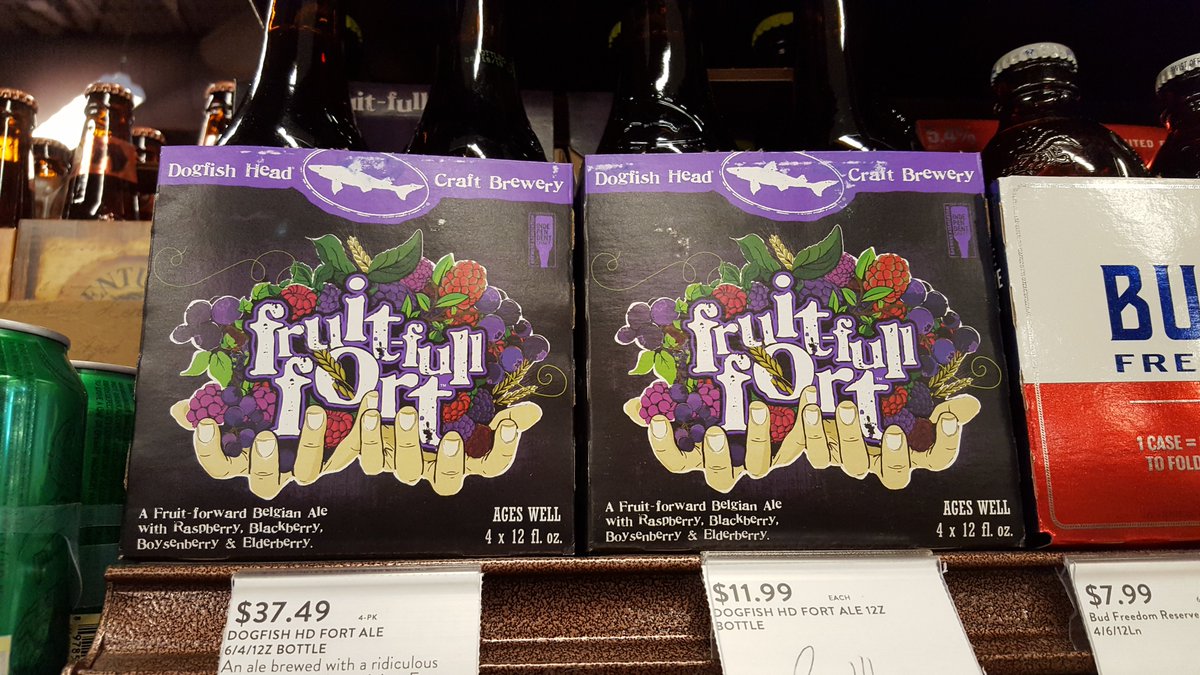 abcbeerjames's tweet photo. WHOA! Open WITH CAUTION! (just look at the cap) @dogfishbeer Fruit Fort is back! Just be careful to sip not gulp.... unless you are really sure about it! #craftbeer #highabv #bigboybeer https://t.co/Yj4voSitPC