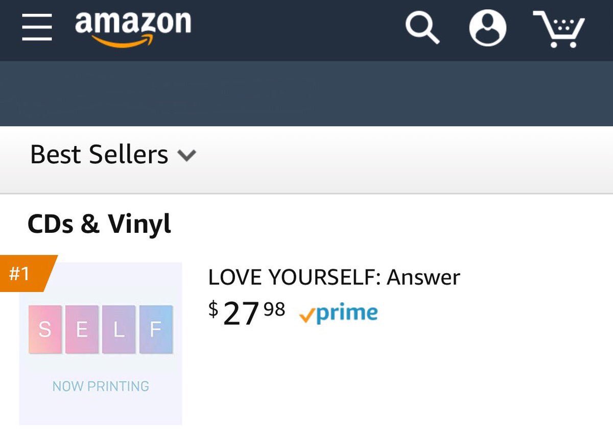 NEWS BTS Love Yourself Answer Is 1 Amazon Best Sellers