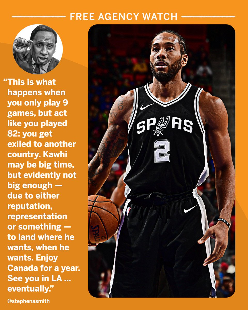 stephenasmith's tweet image. This is what happens, KAWHI!