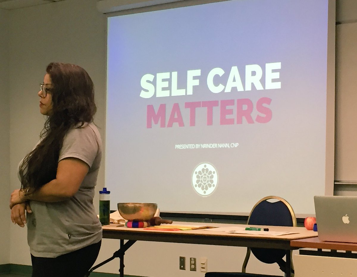 aprilelliott's tweet photo. Day 4 of #ETFO #ETFOSiS begins with the incredible Nrinder Nann sharing her expertise around self care and its importance in our busy lives. https://t.co/OQGwpxKPmT