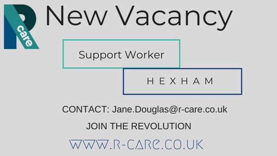 RCarerec's tweet photo. Support Worker vacancy now open in Hexham, to apply send CV to: Jane.Douglas@r-care.co.uk or visit out website with the link below:

https://t.co/V2vfY3I33H https://t.co/MWCYlNVroN