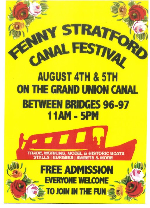 BFSTC's tweet photo. SAVE THE DATE!! Fenny Stratford Canal Festival is back!!! https://t.co/FknOZENLwJ
