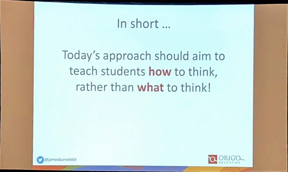 lmurto's tweet image. Teach students HOW to think not What to think!! @CAMTtweets #gotmath #CAMT18